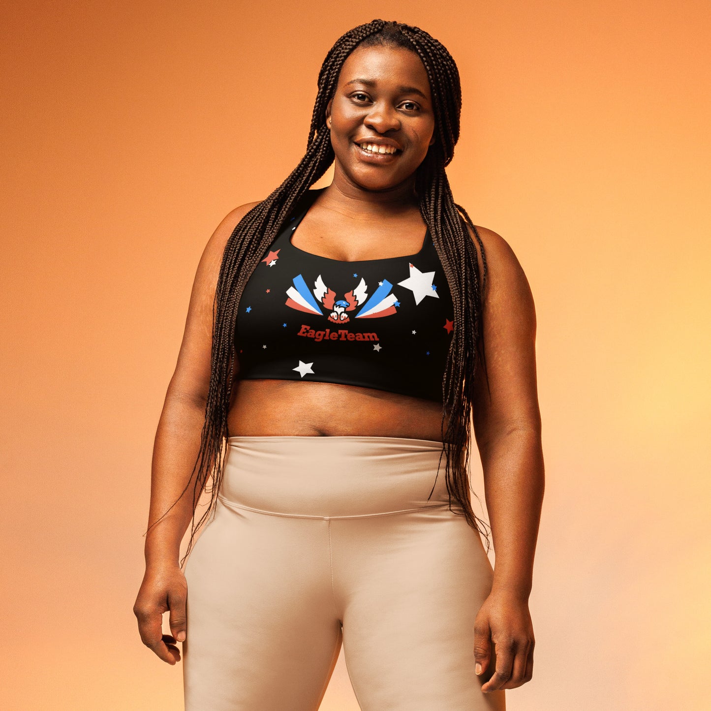 ET80 Longline Black sports bra
