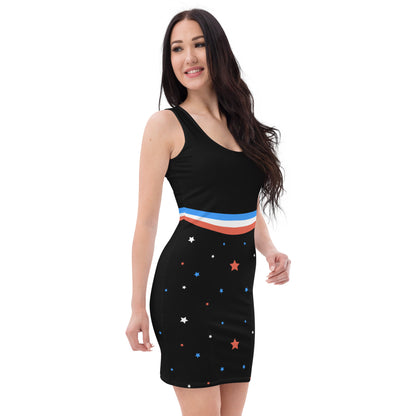 All-Over Printed Bodycon Dress