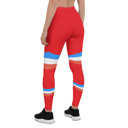 ET80 Women’s Red/Blue Stripe Leggings