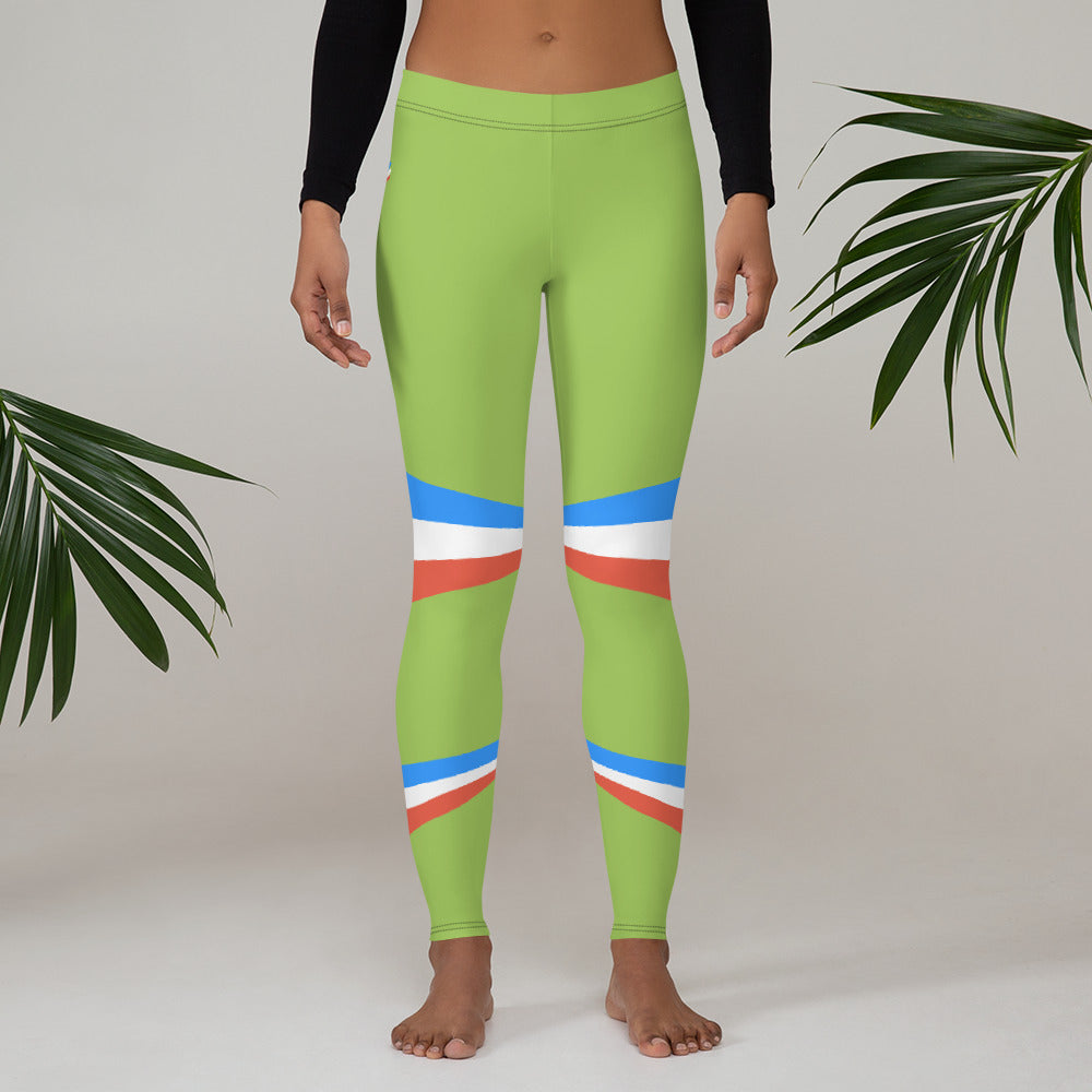 ET80 Green/Blue Stripe Leggings