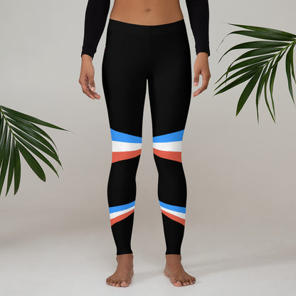 ET80 Black/Blue Stripe Leggings