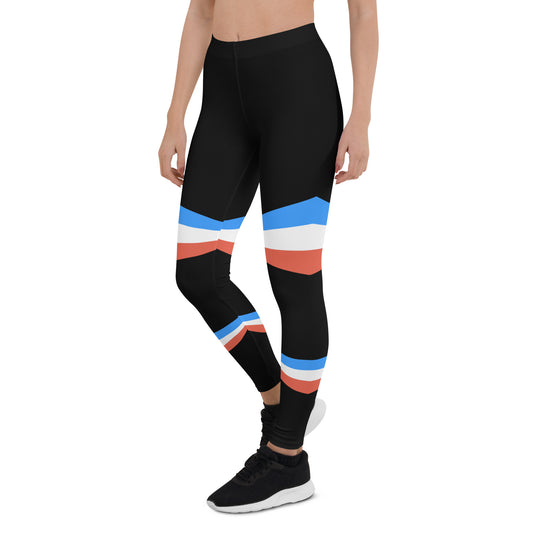 ET80 Black/Blue Stripe Leggings