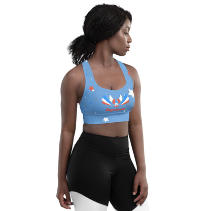 ET80 Longline Blue sports bra