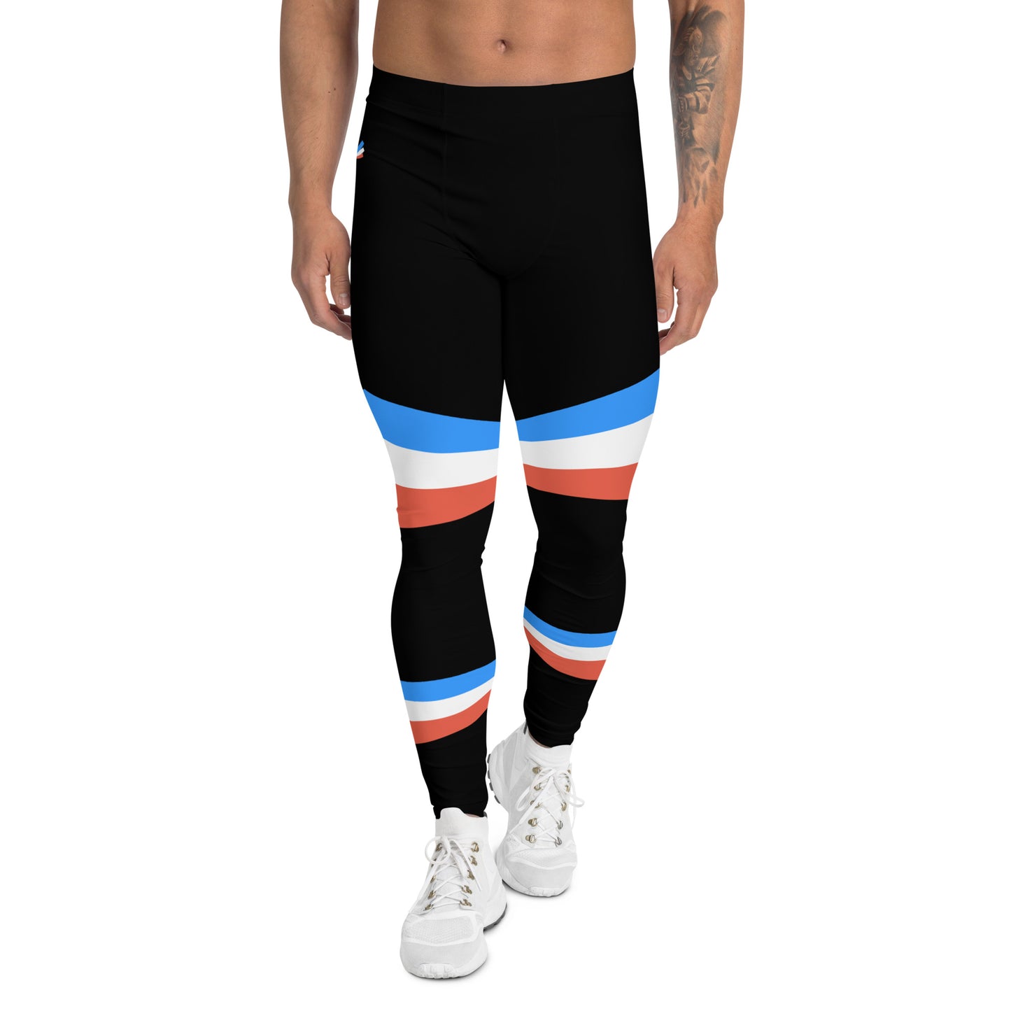 ET80 Men's Black/Blue stripe Leggings