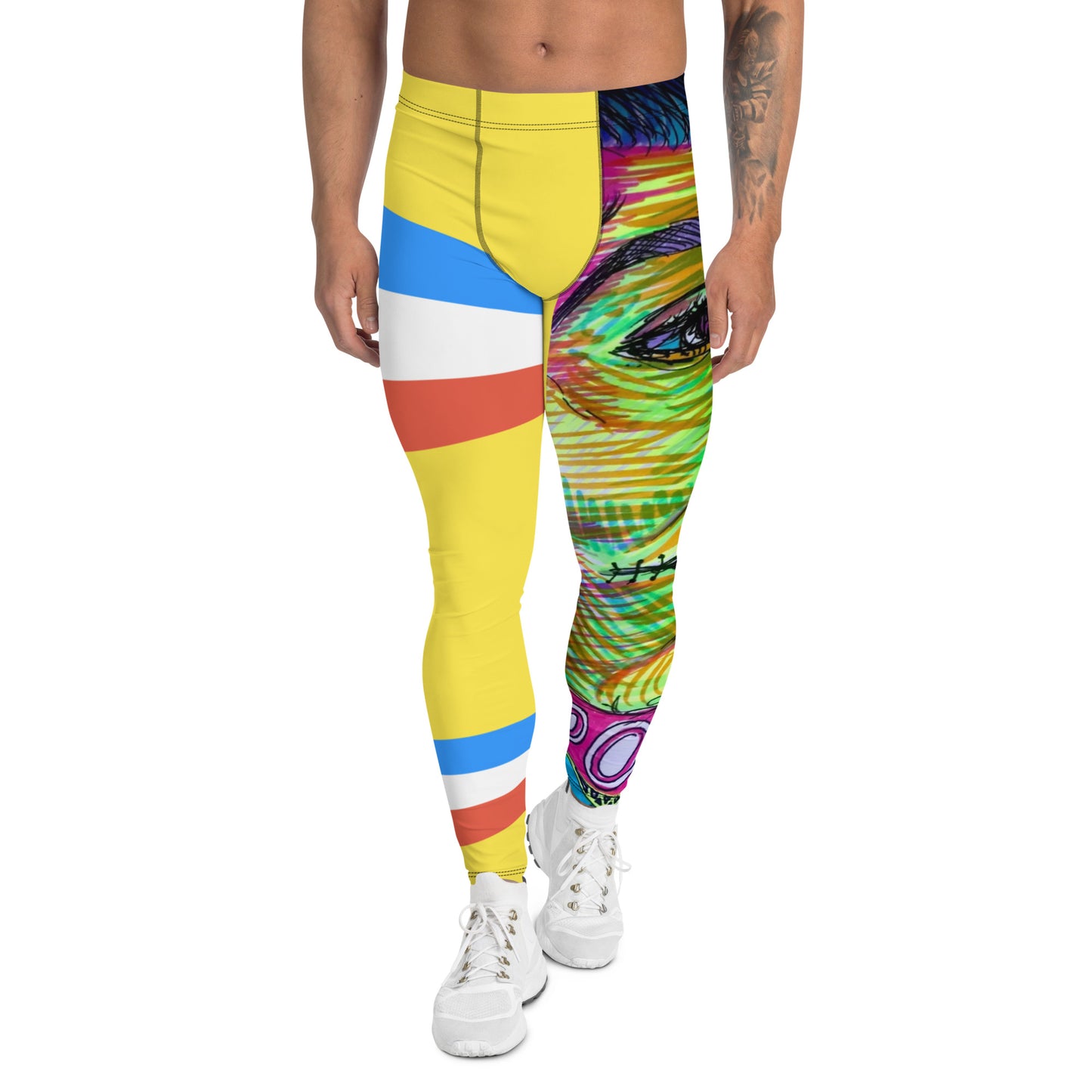 PC80 Style Men's Yellow Leggings