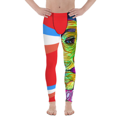 PC80 Style Men's Red Leggings