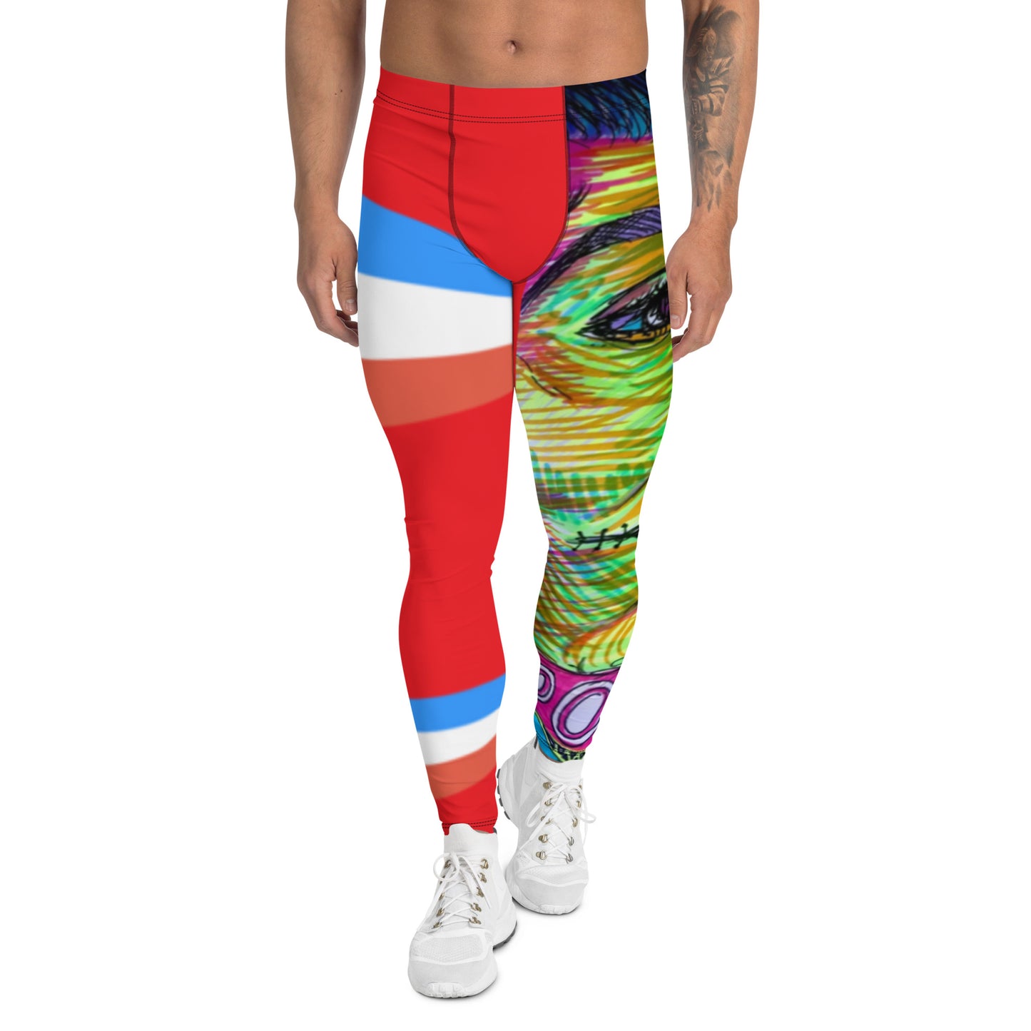 PC80 Style Men's Red Leggings