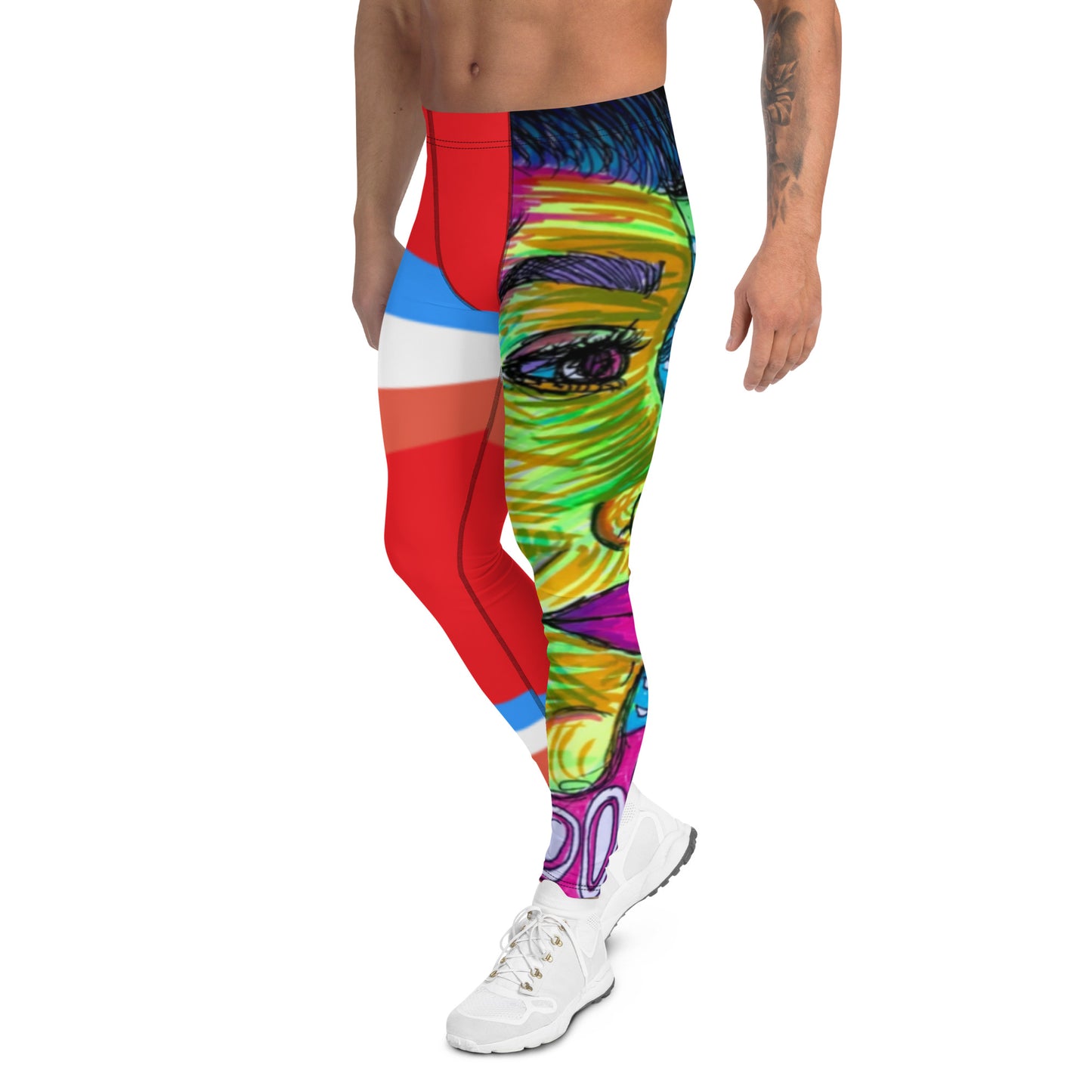 PC80 Style Men's Red Leggings