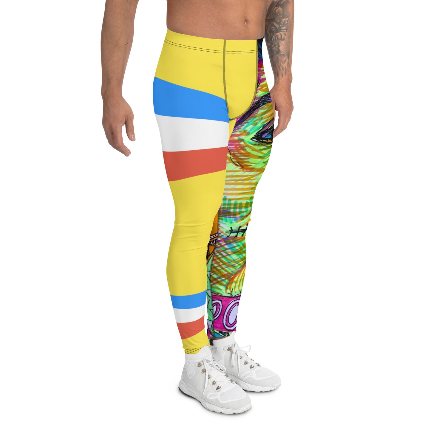 PC80 Style Men's Yellow Leggings