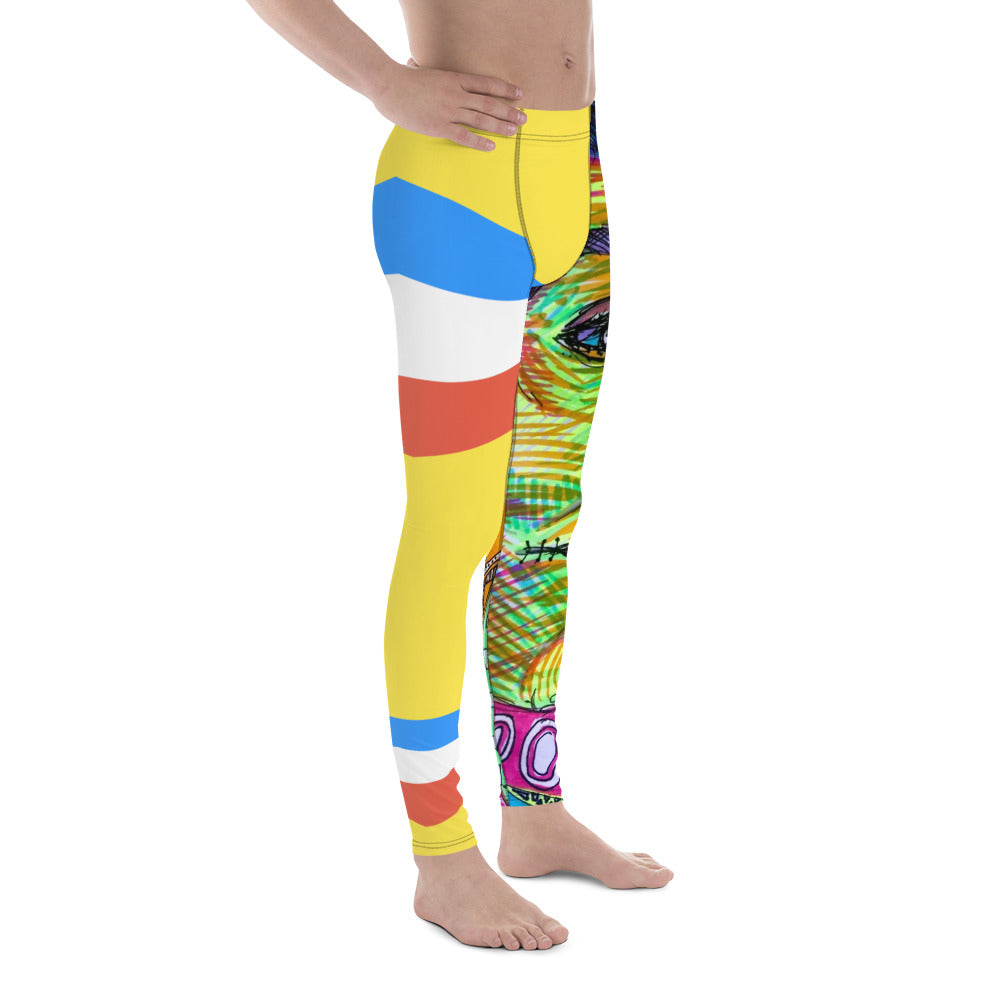 PC80 Style Men's Yellow Leggings