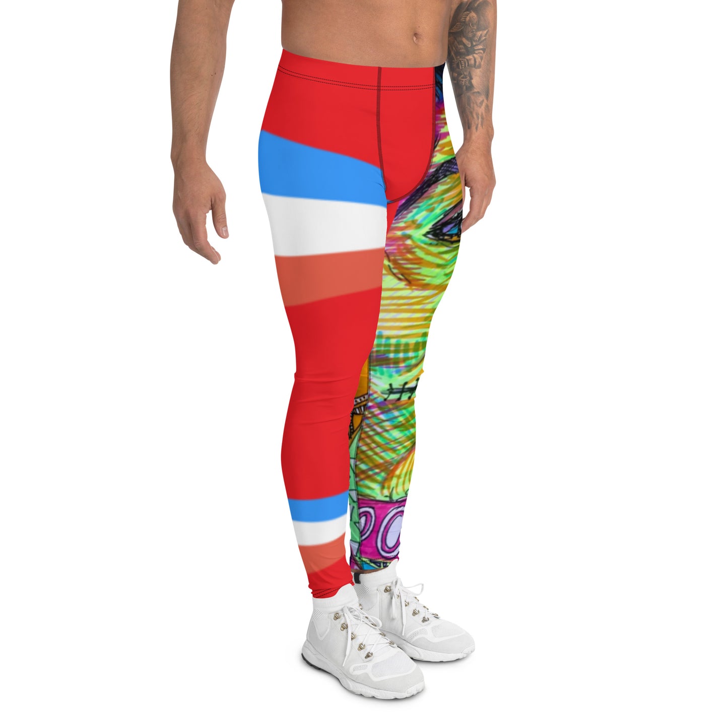 PC80 Style Men's Red Leggings