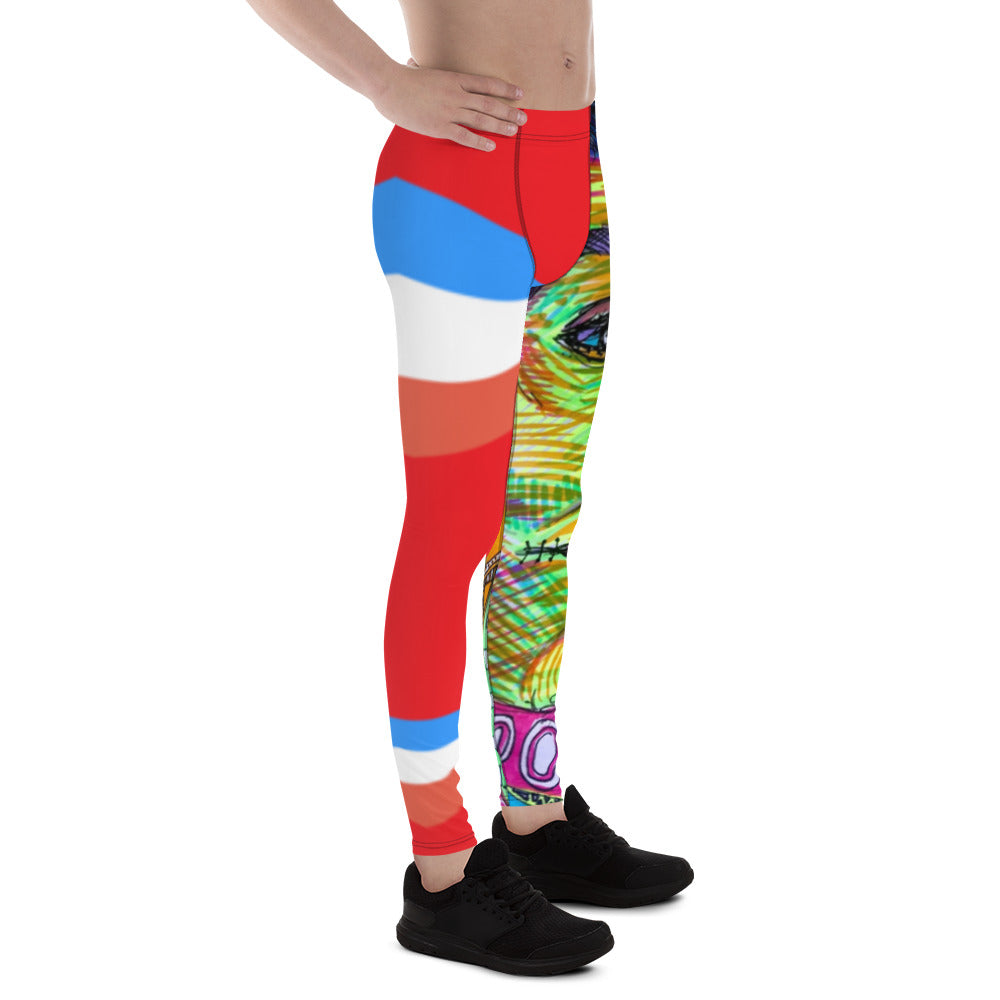 PC80 Style Men's Red Leggings