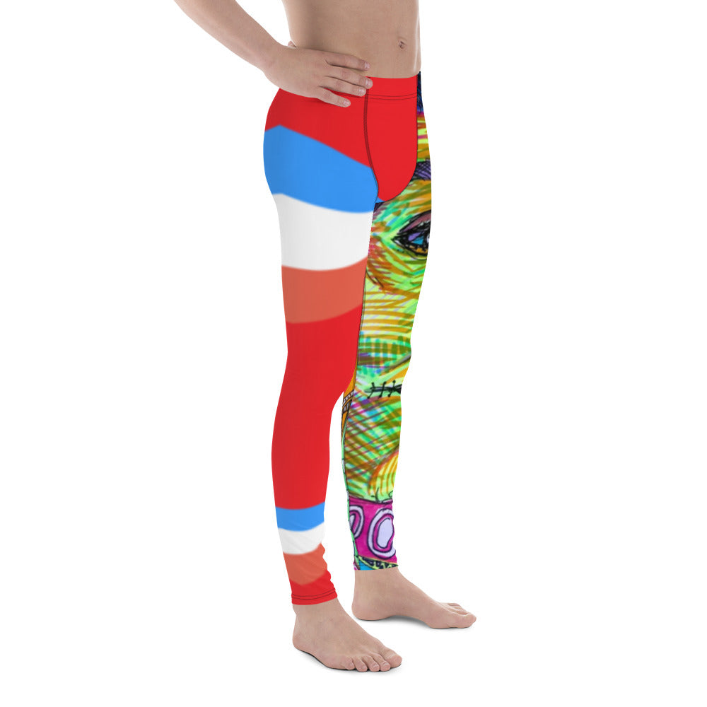 PC80 Style Men's Red Leggings