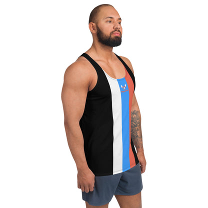 ET80 Unisex Black/3 Stripe color Tank Top