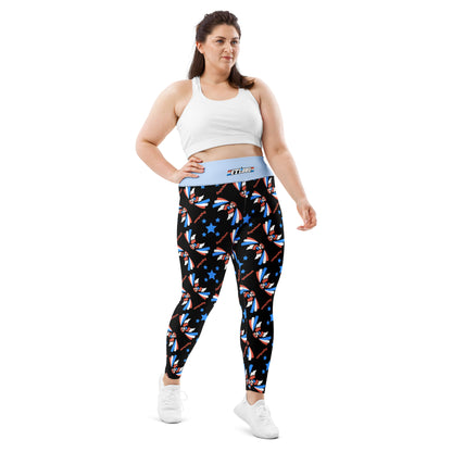  Plus Size All-Over Print Leggings 