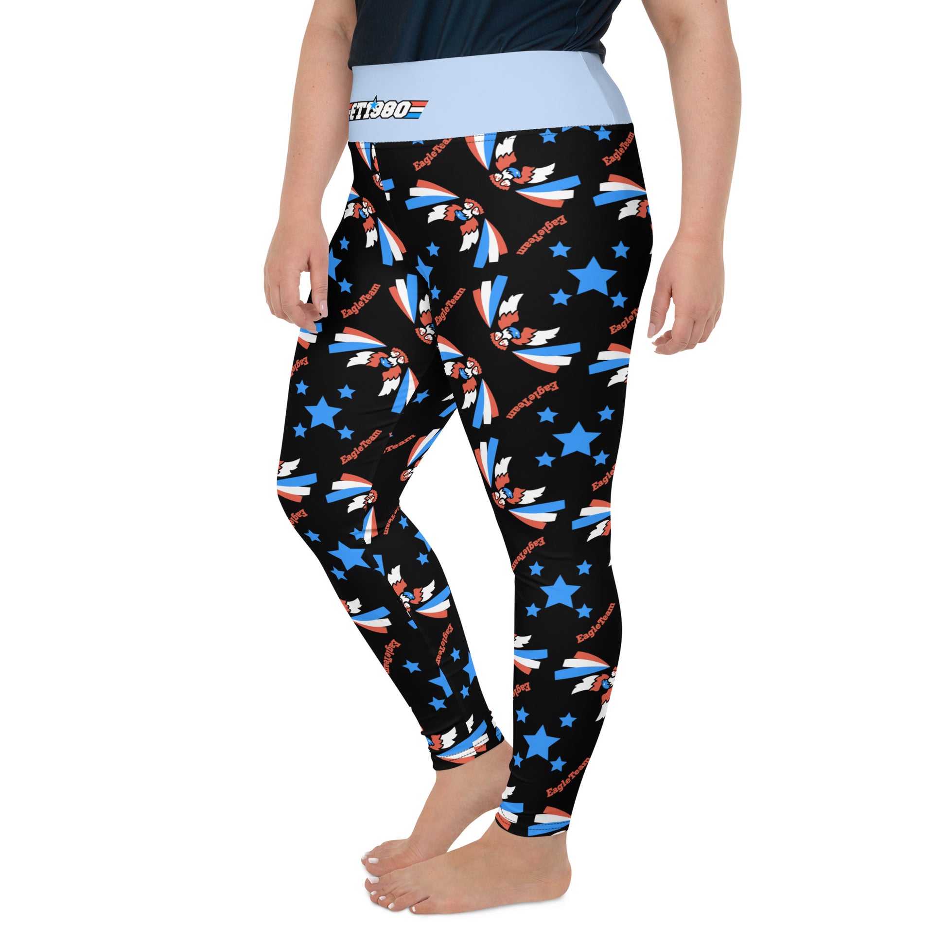  Plus Size All-Over Print Leggings 