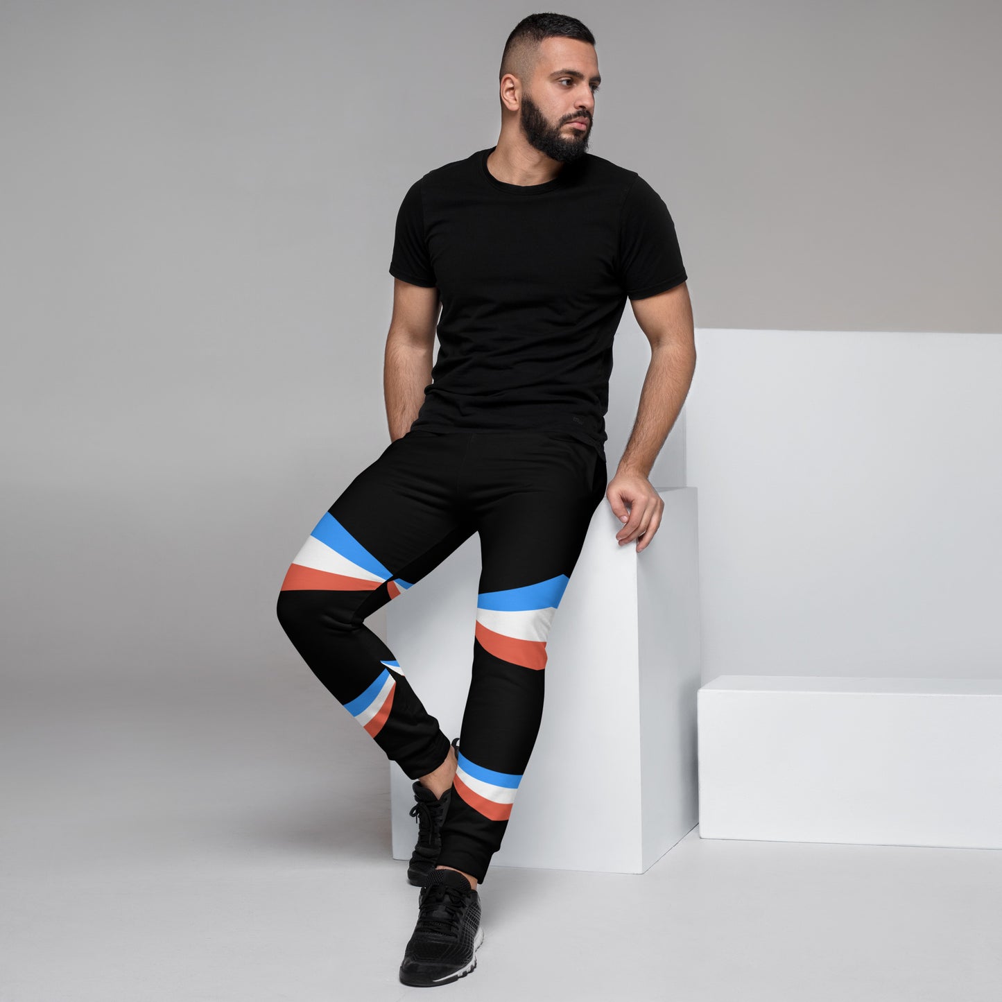 ET80 Black/Blue Stripe Men's Joggers