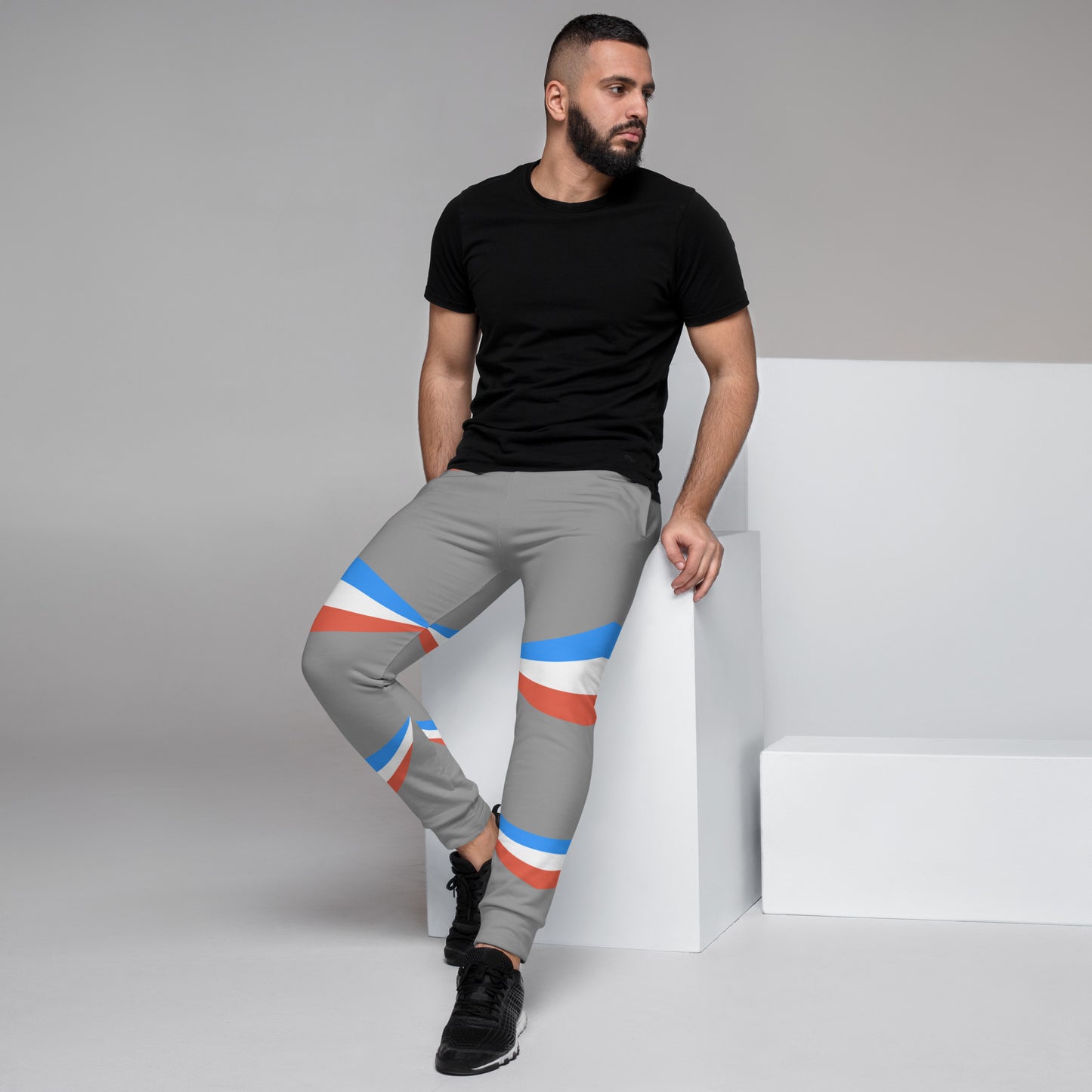 ET80 Grey/Blue Stripe Men's Joggers