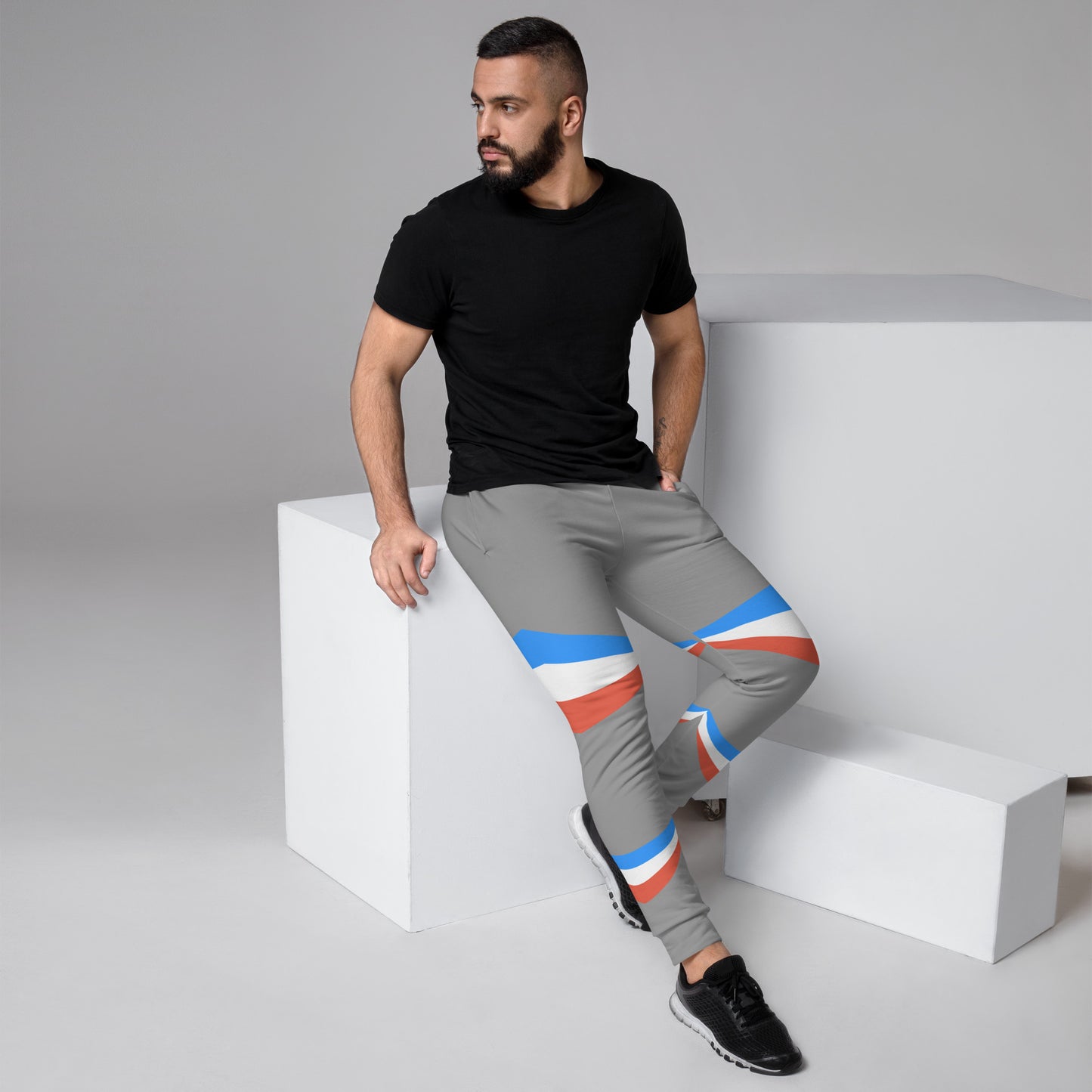 ET80 Grey/Blue Stripe Men's Joggers