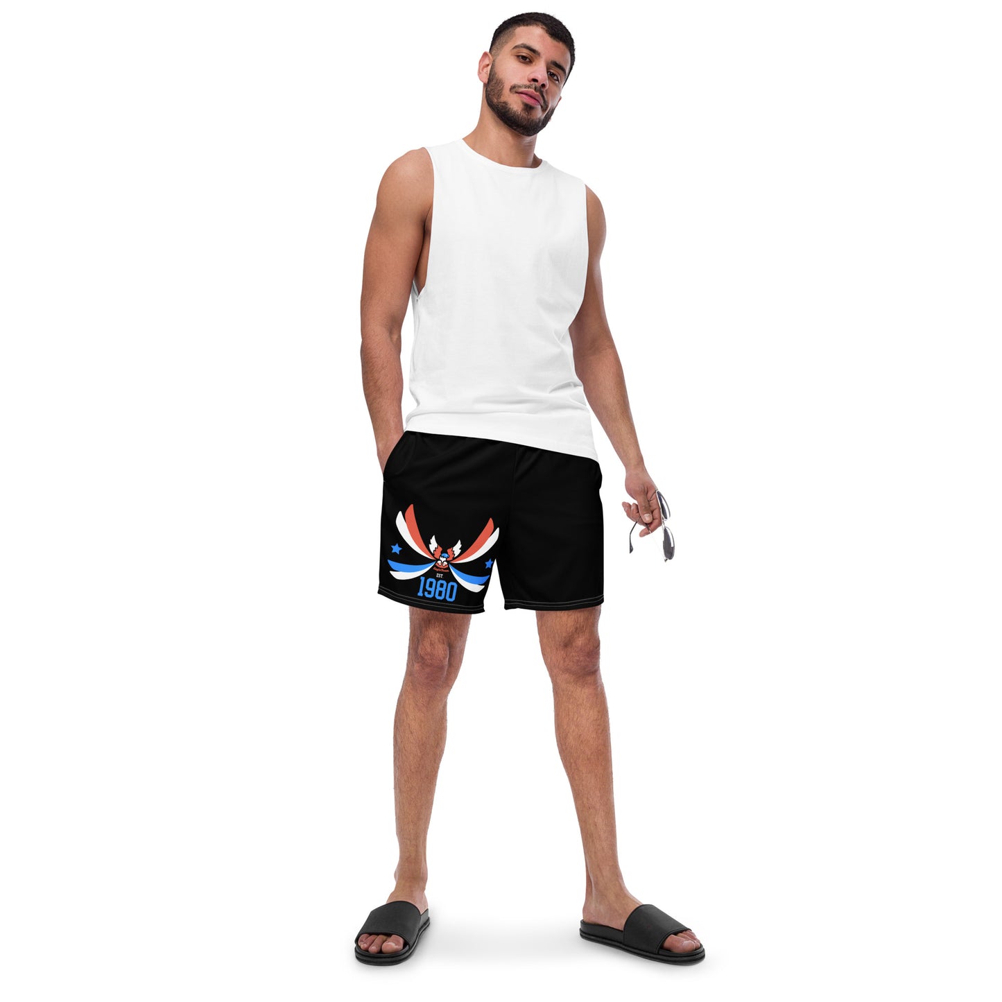 ET80 Men's Black swim trunks