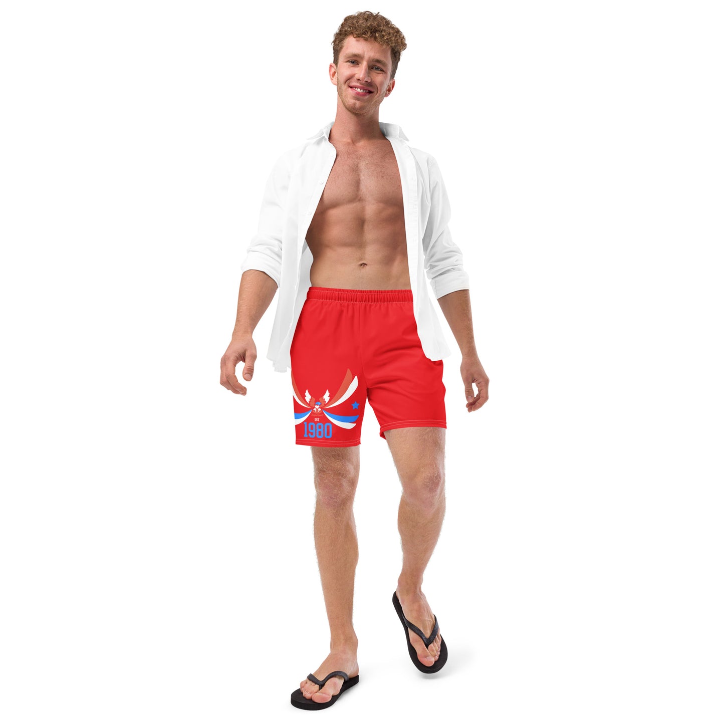 ET80 Men's Red swim trunks