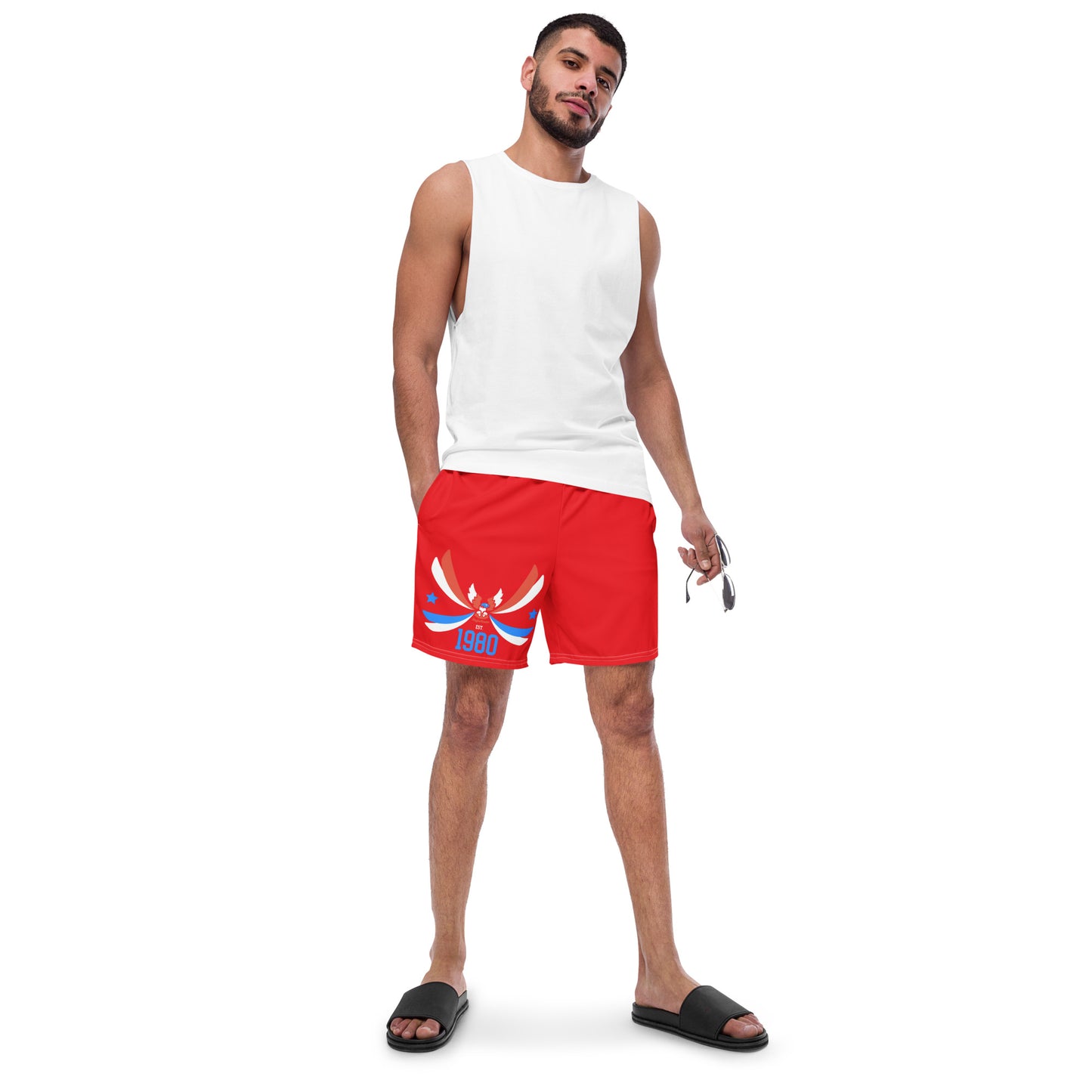 ET80 Men's Red swim trunks