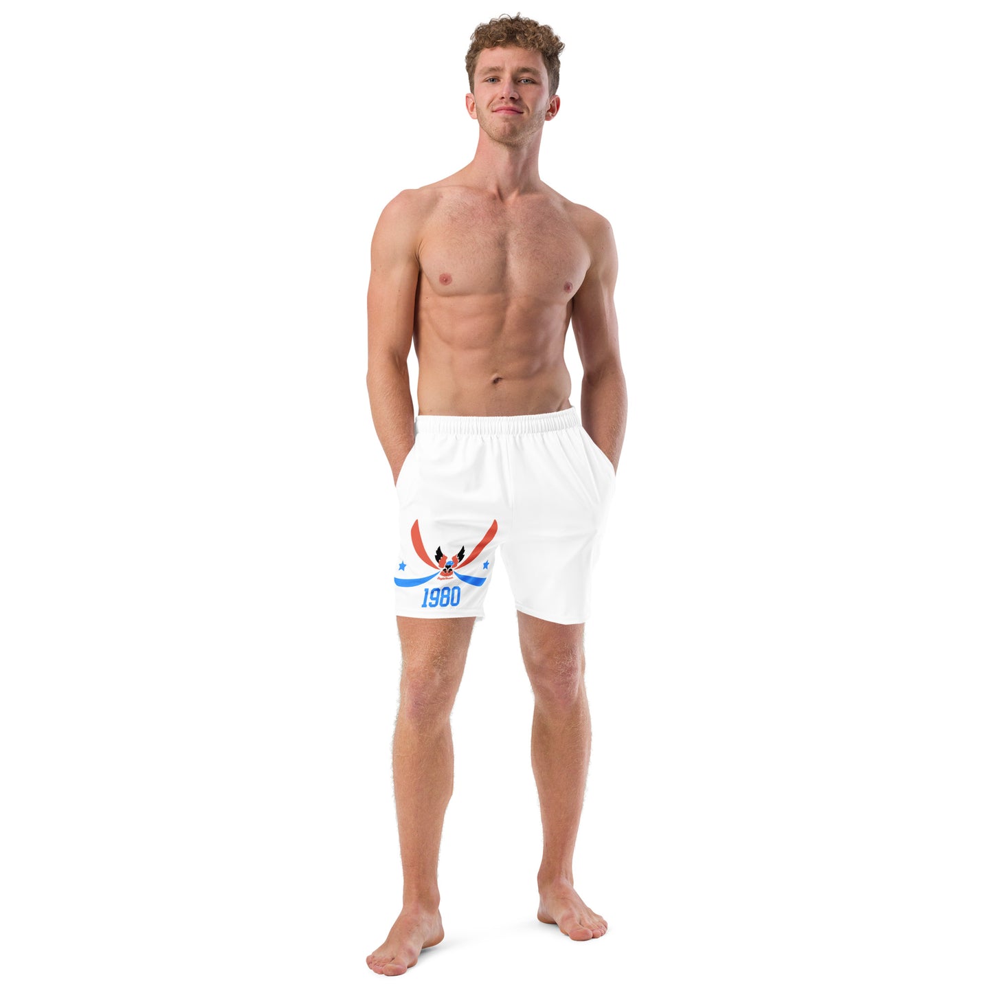 ET80 Men's White swim trunks