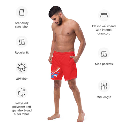 ET80 Men's Red swim trunks