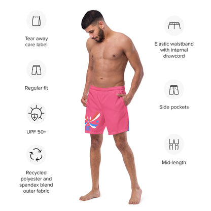 ET80 Men's Pink swim trunks