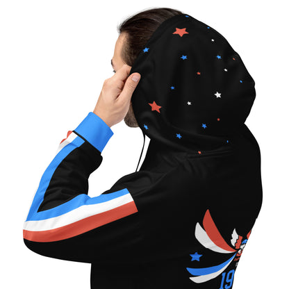 ET80 Galaxy Stars/Stripe Black Unisex Hoodie