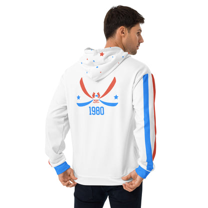 ET80 Galaxy Stars/Stripe White Unisex Hoodie