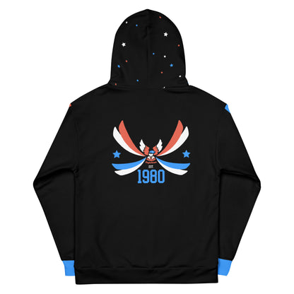 ET80 Galaxy Stars/Stripe Black Unisex Hoodie