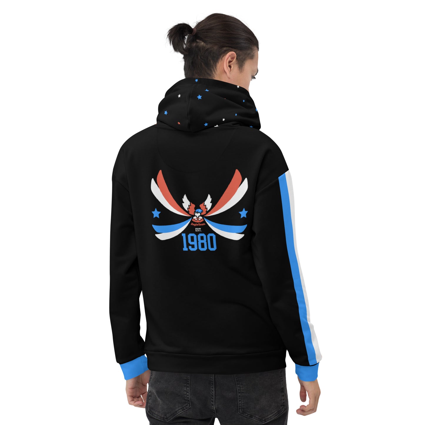 ET80 Galaxy Stars/Stripe Black Unisex Hoodie