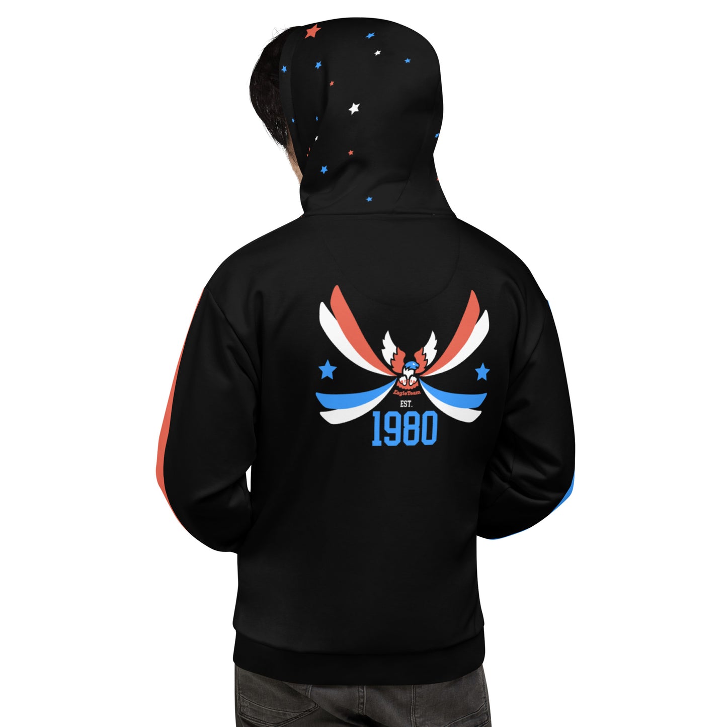 ET80 Galaxy Stars/Stripe Black Unisex Hoodie