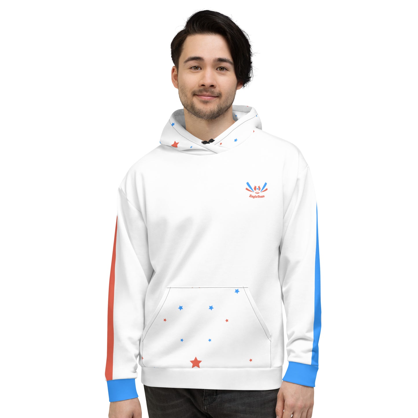 ET80 Galaxy Stars/Stripe White Unisex Hoodie