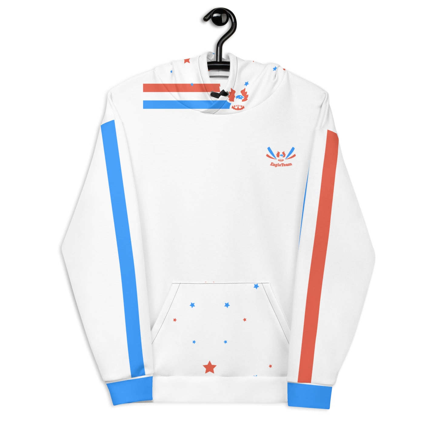 ET80 Galaxy Stars/Stripe White Unisex Hoodie