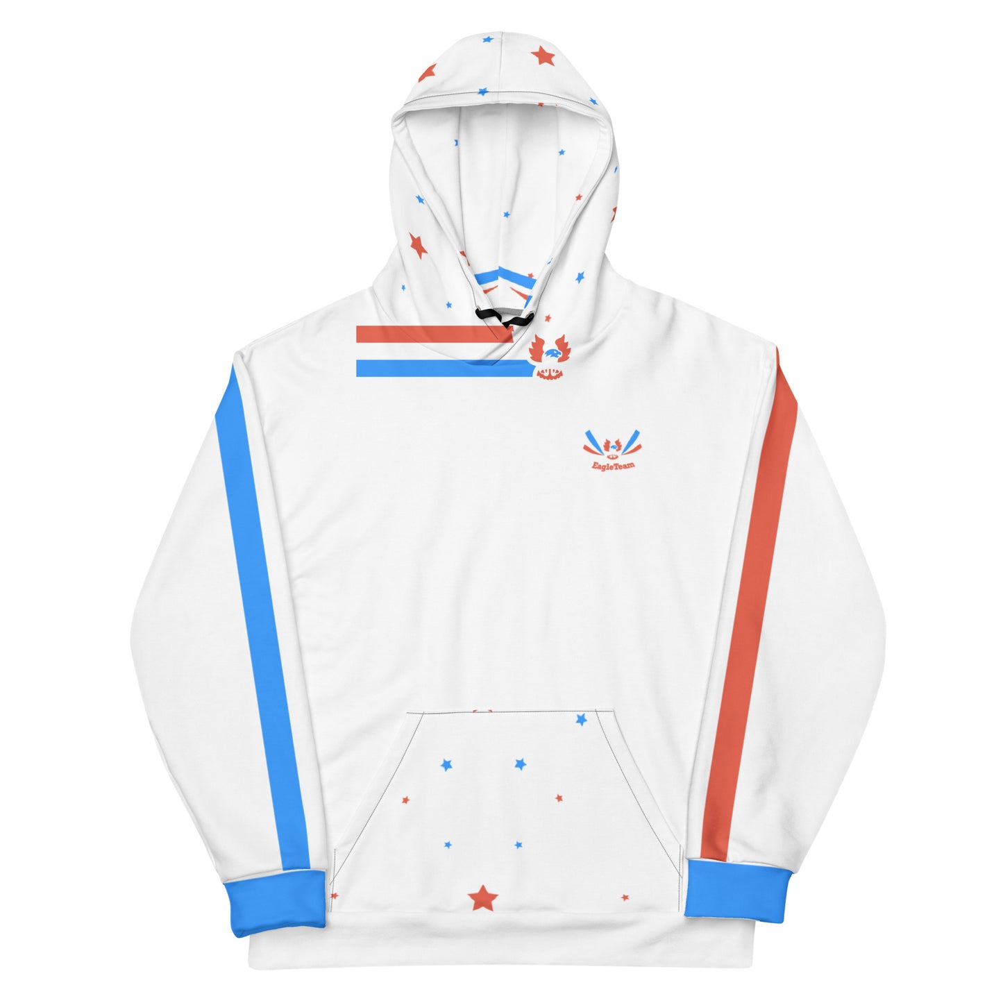 ET80 Galaxy Stars/Stripe White Unisex Hoodie