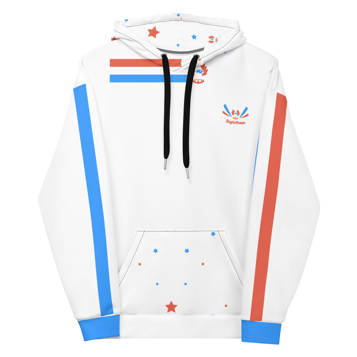 ET80 Galaxy Stars/Stripe White Unisex Hoodie