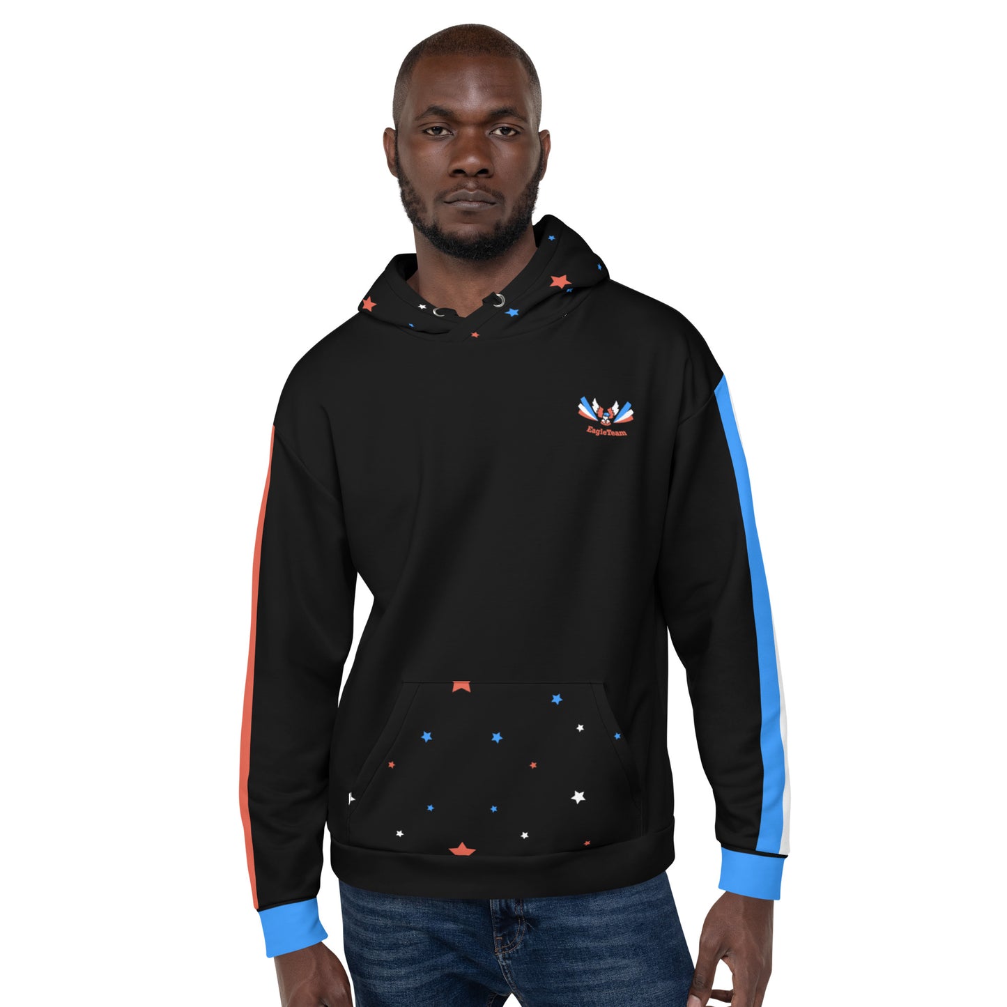 ET80 Galaxy Stars/Stripe Black Unisex Hoodie