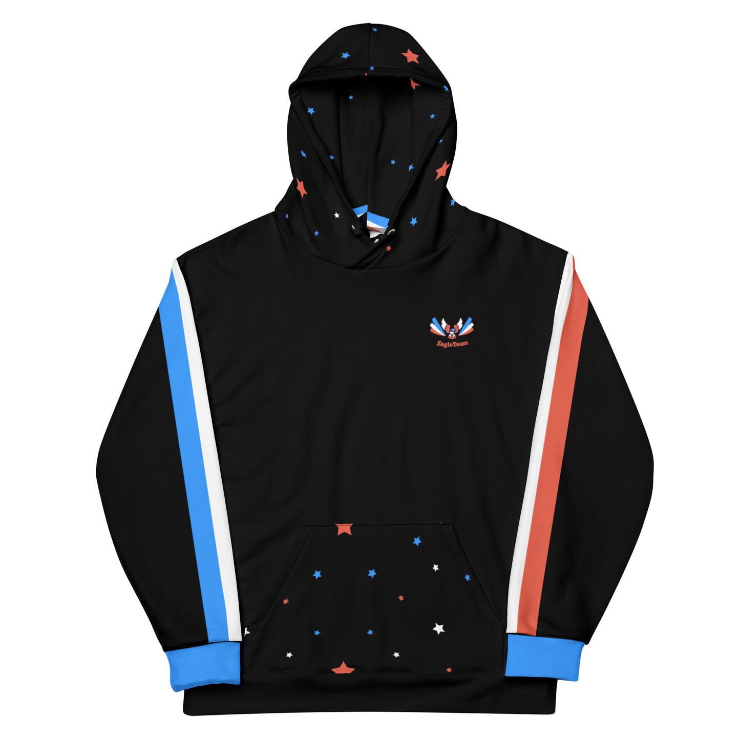 ET80 Galaxy Stars/Stripe Black Unisex Hoodie