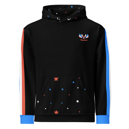 ET80 Galaxy Stars/Stripe Black Unisex Hoodie