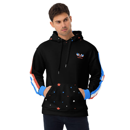 ET80 Galaxy Stars/Stripe Black Unisex Hoodie