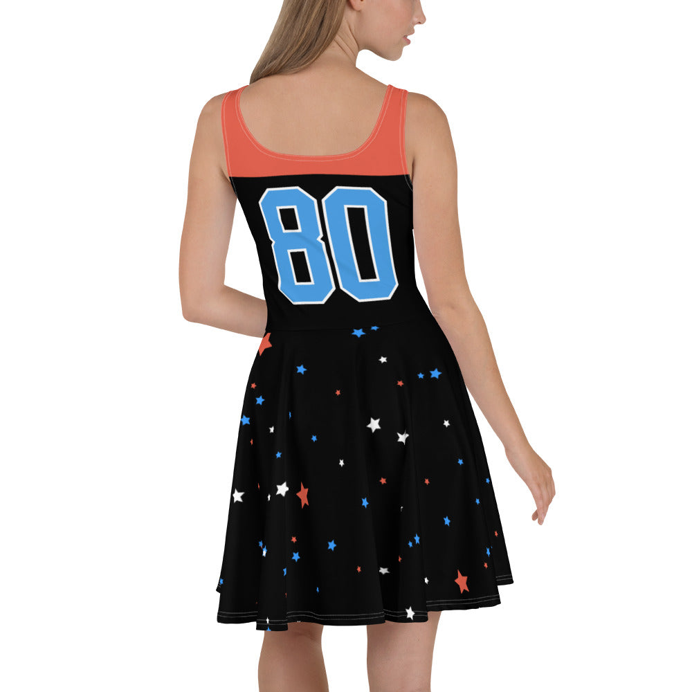 ET80 Black/Orange Top Skater jersey Dress