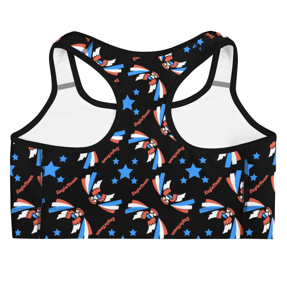 ET80 Black Multi Logo Sports bra