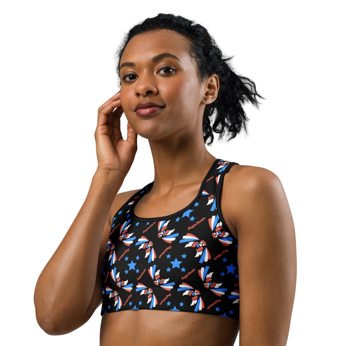 ET80 Black Multi Logo Sports bra