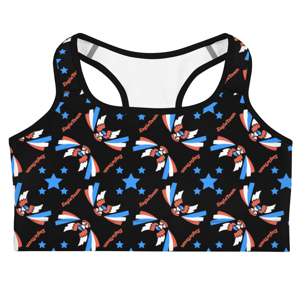 ET80 Black Multi Logo Sports bra