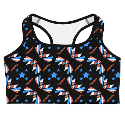 ET80 Black Multi Logo Sports bra