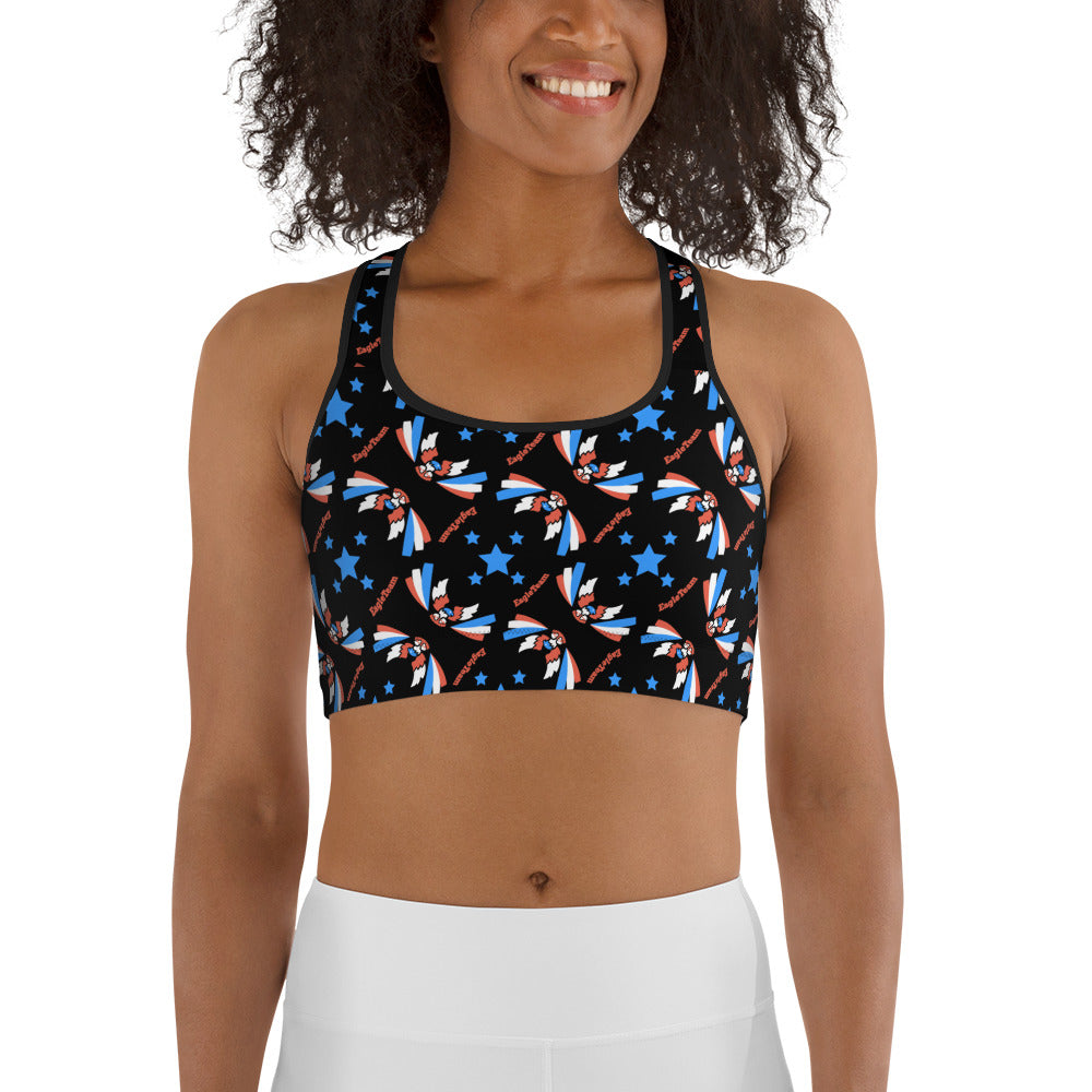 ET80 Black Multi Logo Sports bra