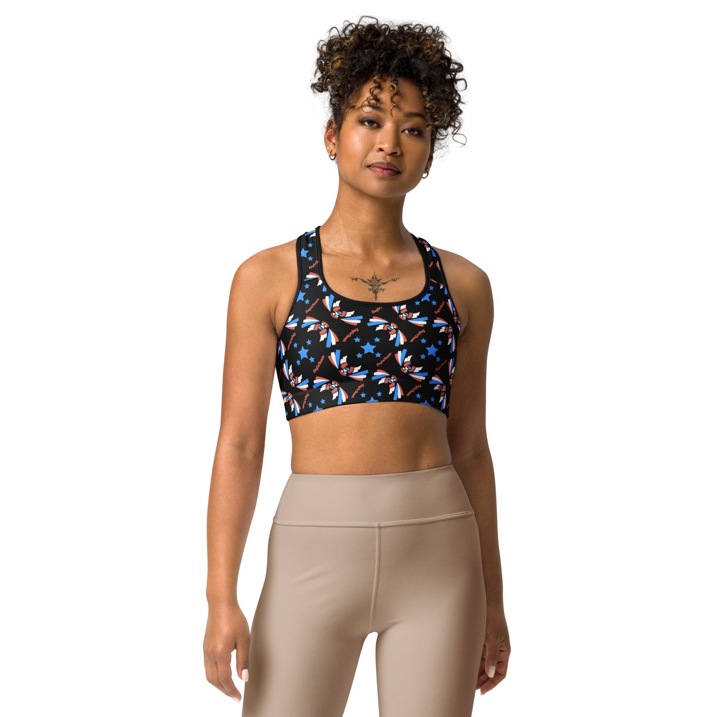 ET80 Black Multi Logo Sports bra