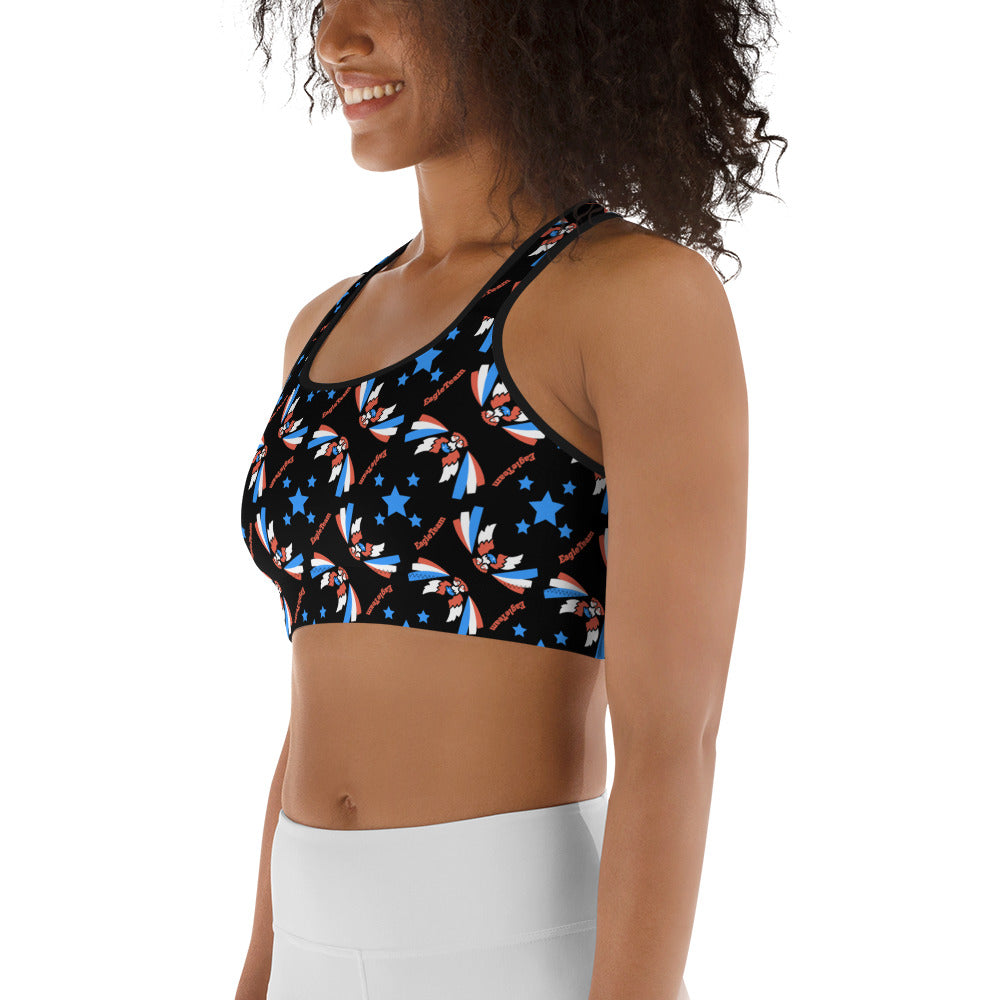 ET80 Black Multi Logo Sports bra